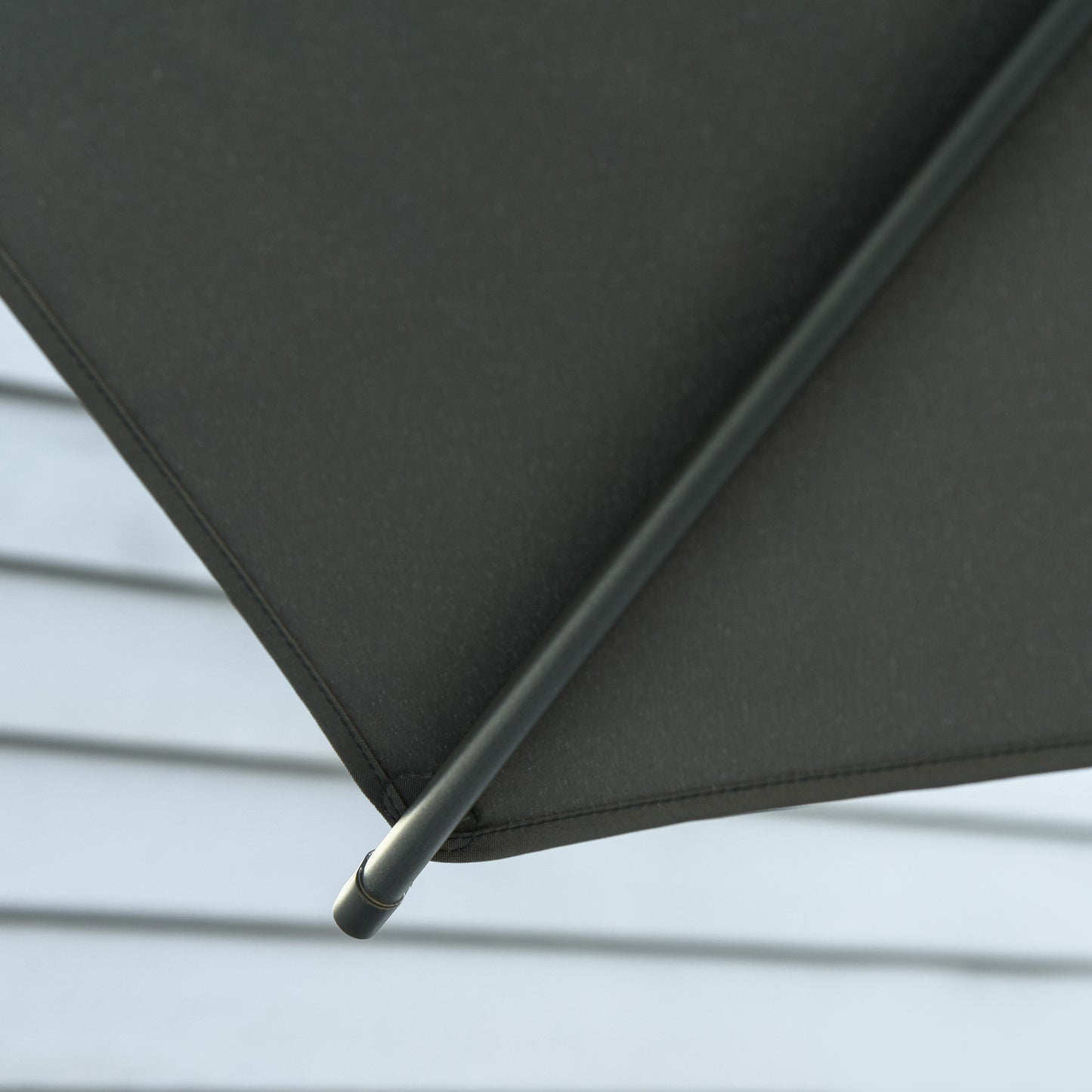 Outsunny Garden Sun Umbrella Patio Parasol w/ Tilt Crank Adjustable Angle 3 x 2m Grey
