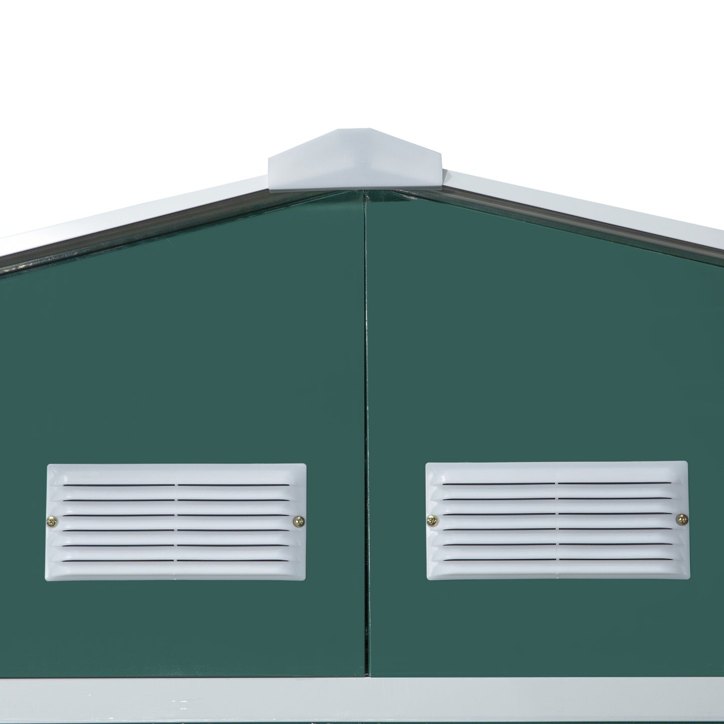 Outsunny 12.5 x 11.1ft Steel Sliding Door Storage Shed - Green