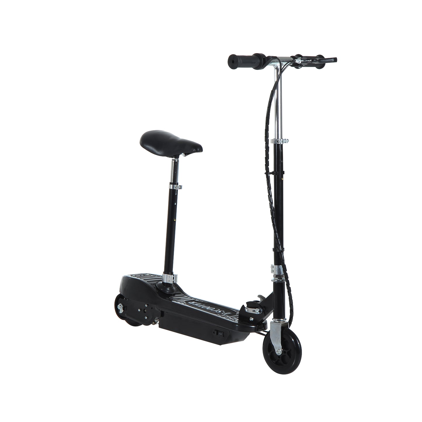 HOMCOM Motorized Electric Scooter, Rechargeable Battery-Black