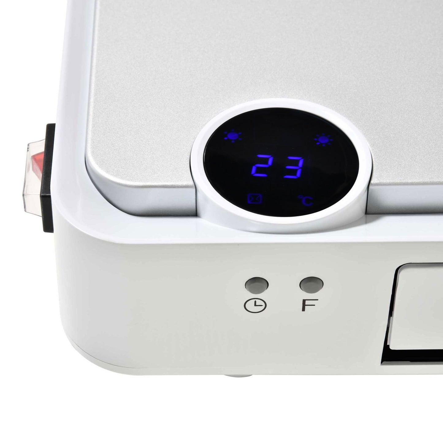 HOMCOM Wall Mounted Downflow Ceramic Heater with 12 Hour Timer, Remote, Overheat Protection for Home and Office, 1000W/2000W, White