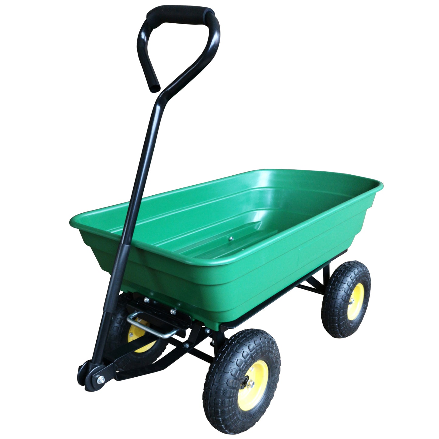 Outsunny Heavy Duty 4 Wheel Trolley, 75L-Dark Green