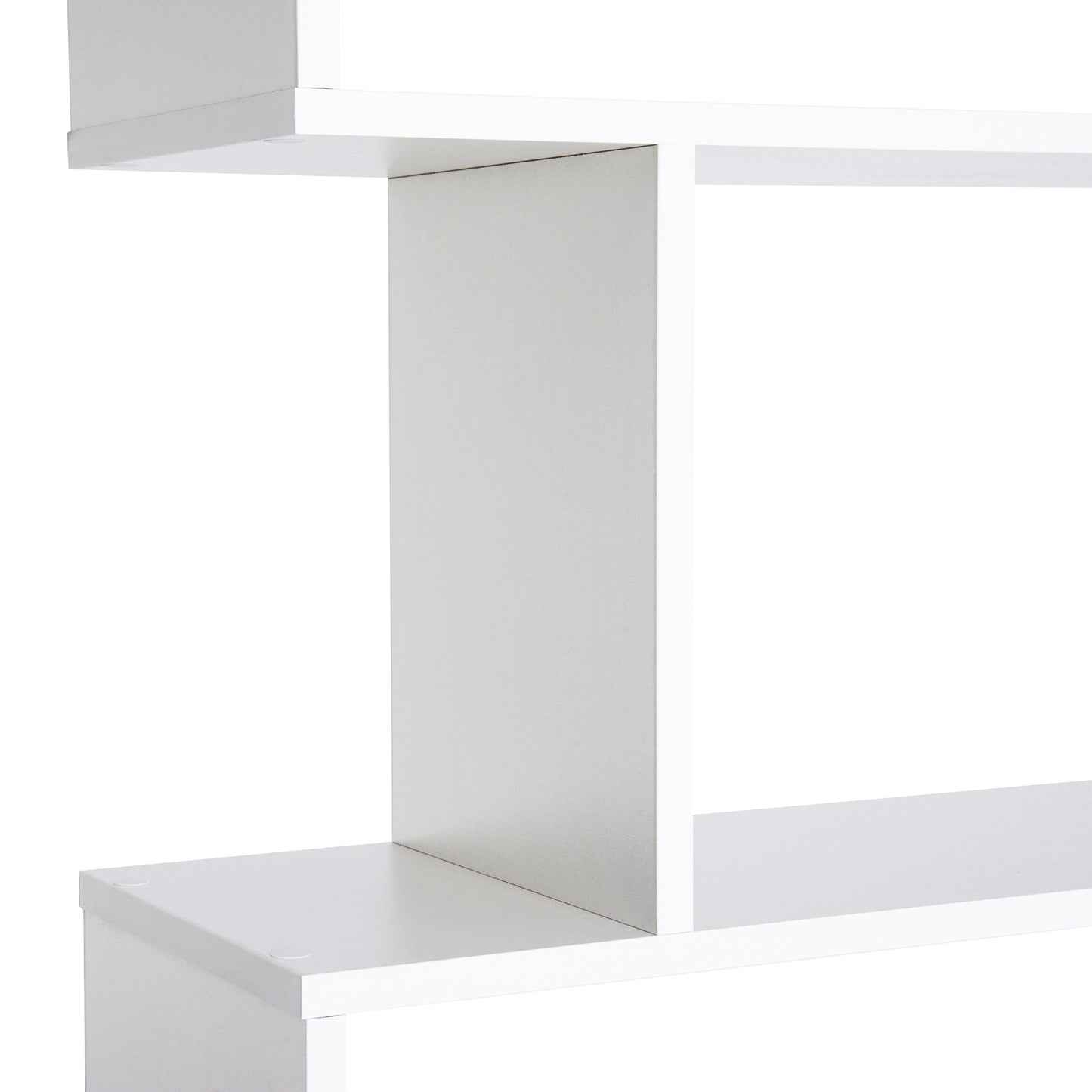 HOMCOM Particle Board 6-Tier Asymmetrical Shelving Unit White