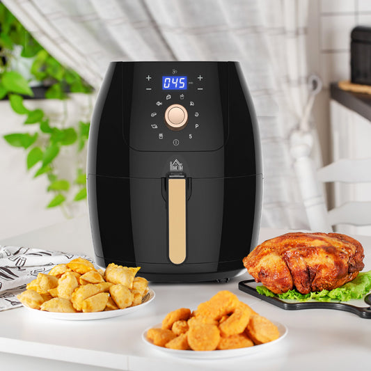 HOMCOM Air Fryer 1700W 5.5L w/ Digital Display Adjustable Temperature Nonstick Basket