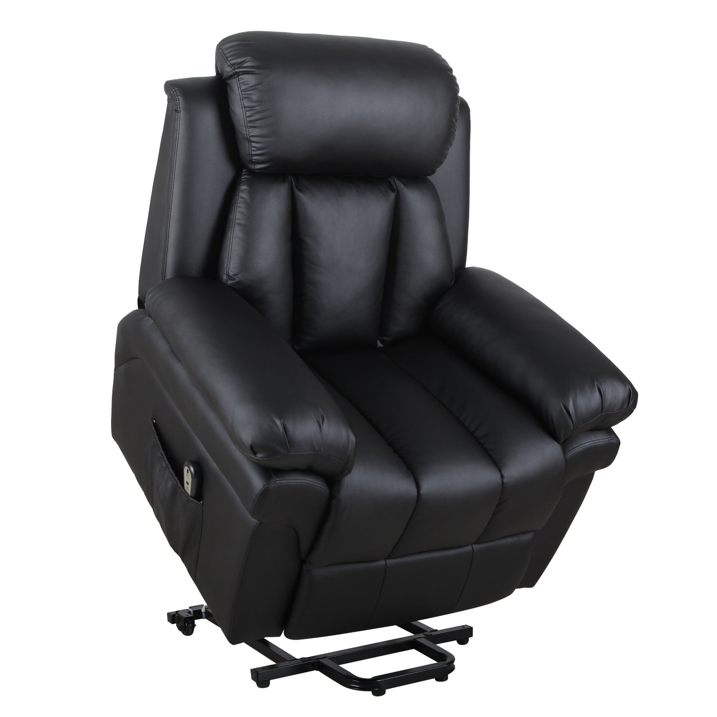 HOMCOM Lift Armchair Electric Power Stand Assist Recliner Chair w/Padding PU Leather Black