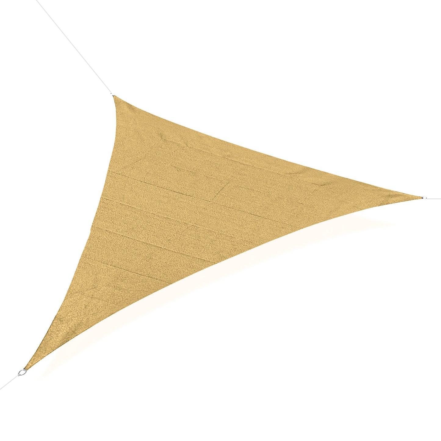 Outsunny Triangle Sun Shade Sail 5m x 5m x 5m UV Block Canopy Shelter, Sand