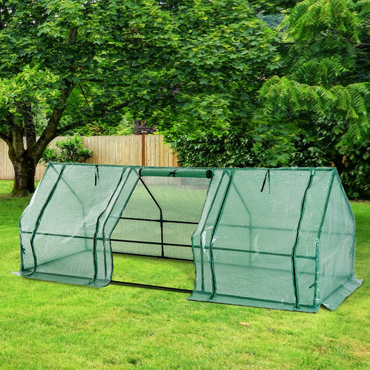 Outsunny Polytunnel Greenhouse, Steel Frame, XS size