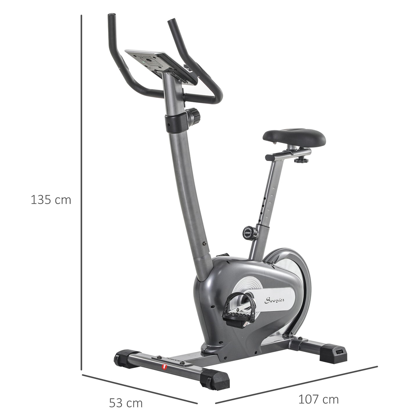 HOMCOM 10-Level Adjust Indoor Magnetic Exercise Bike Cardio Workout Bike Trainer