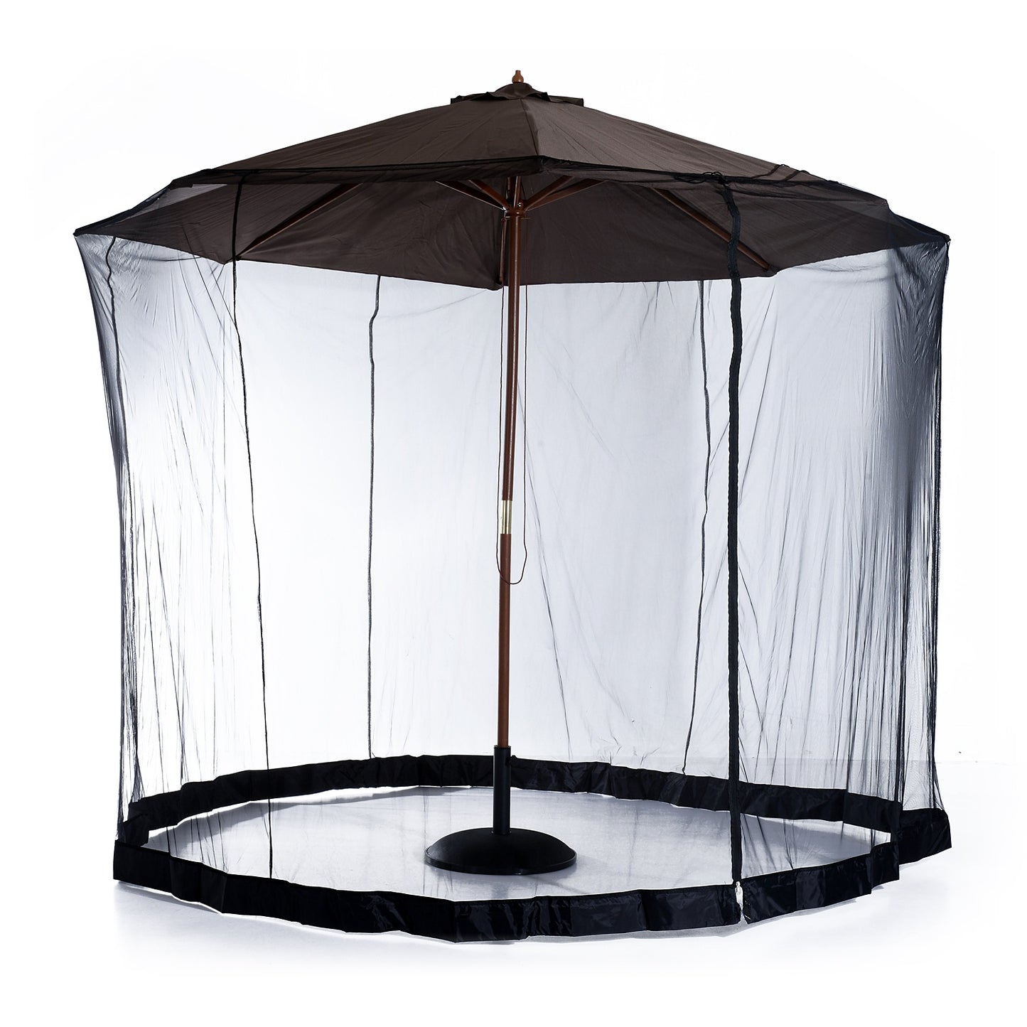 Outsunny 2.3 m Umbrella/Table Mosquito Net-Black