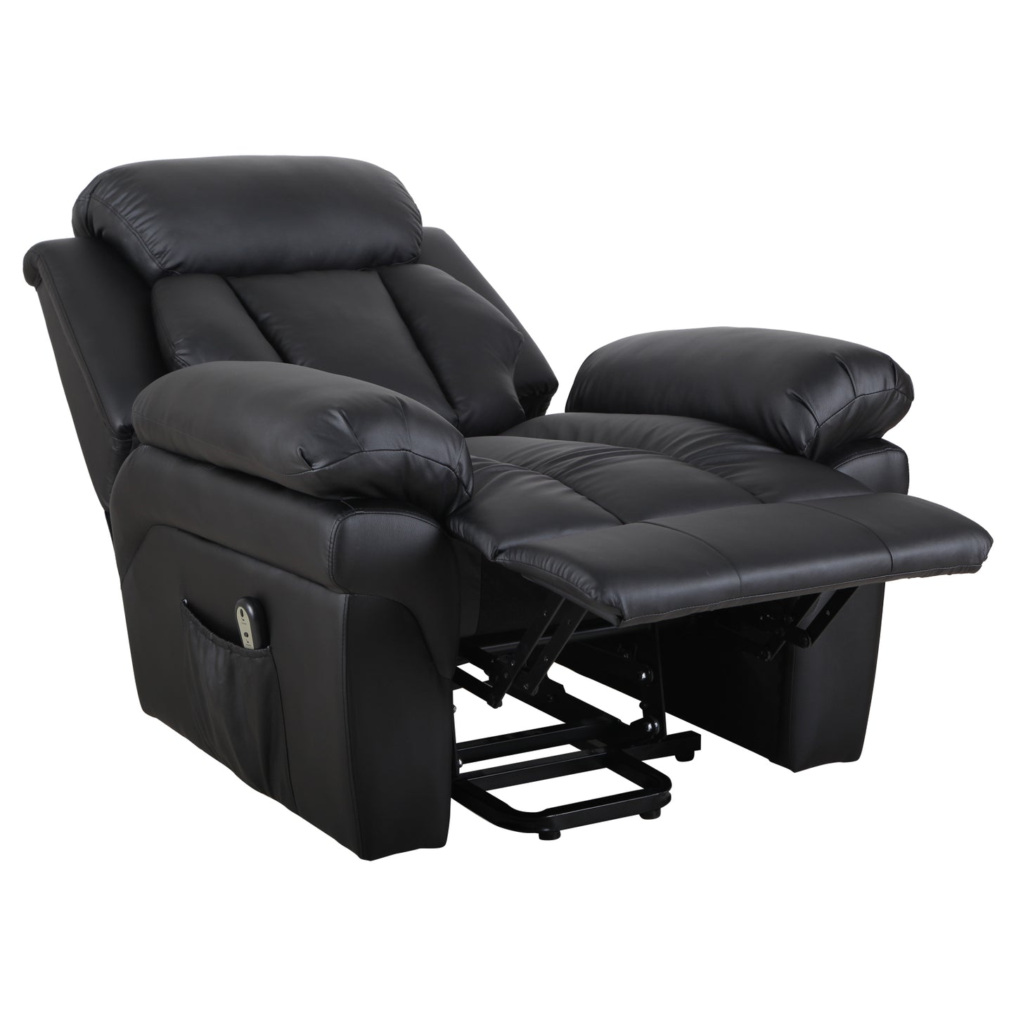 HOMCOM Lift Armchair Electric Power Stand Assist Recliner Chair w/Padding PU Leather Black