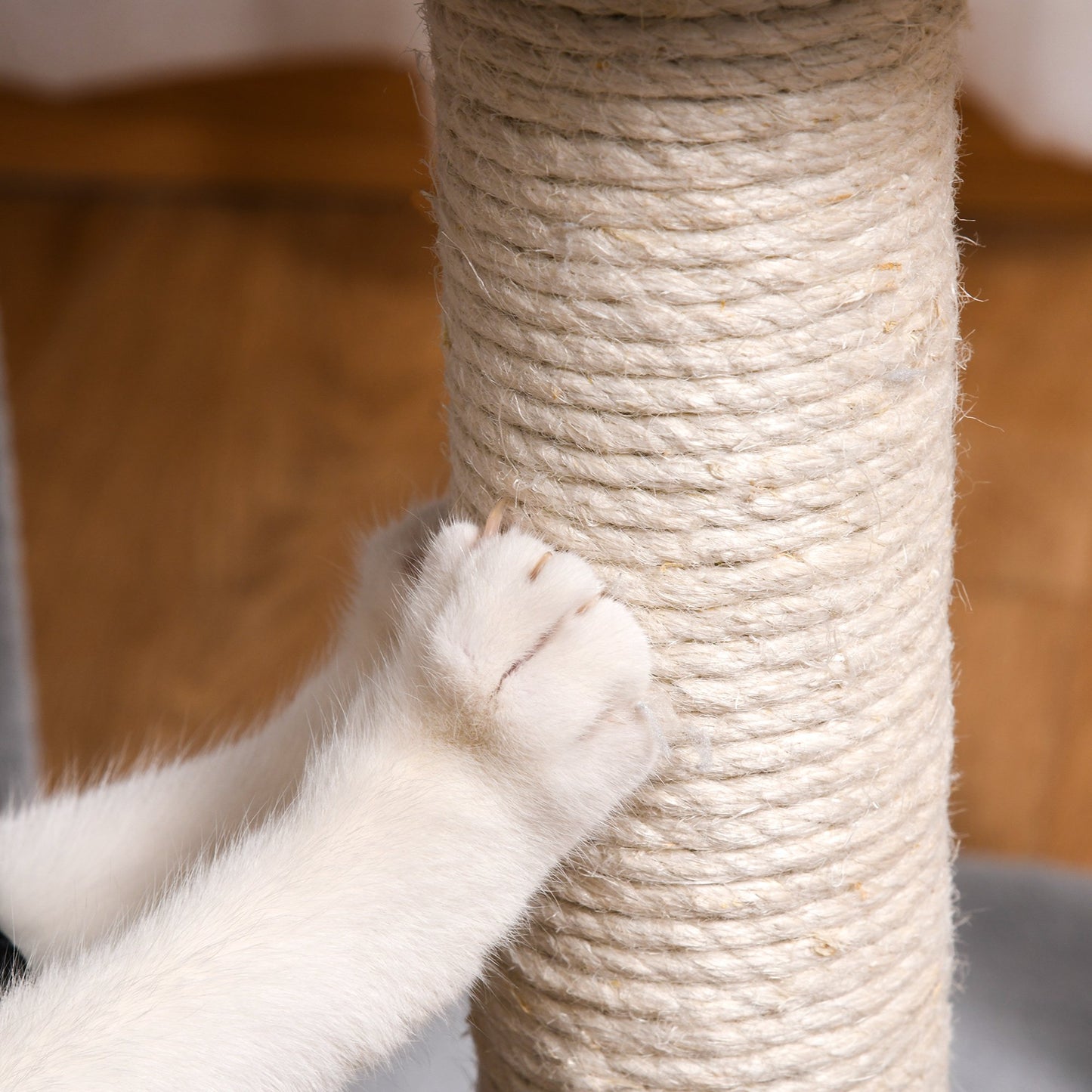 PawHut Cat Tree Tower w/ Scratching Posts Hammock Hanging Ball Condo 58 x 58 x 158cm