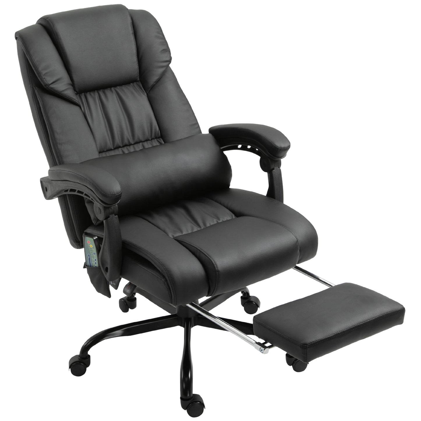 Vinsetto PU Leather 6-Point Massage Desk Chair w/ Remote Black