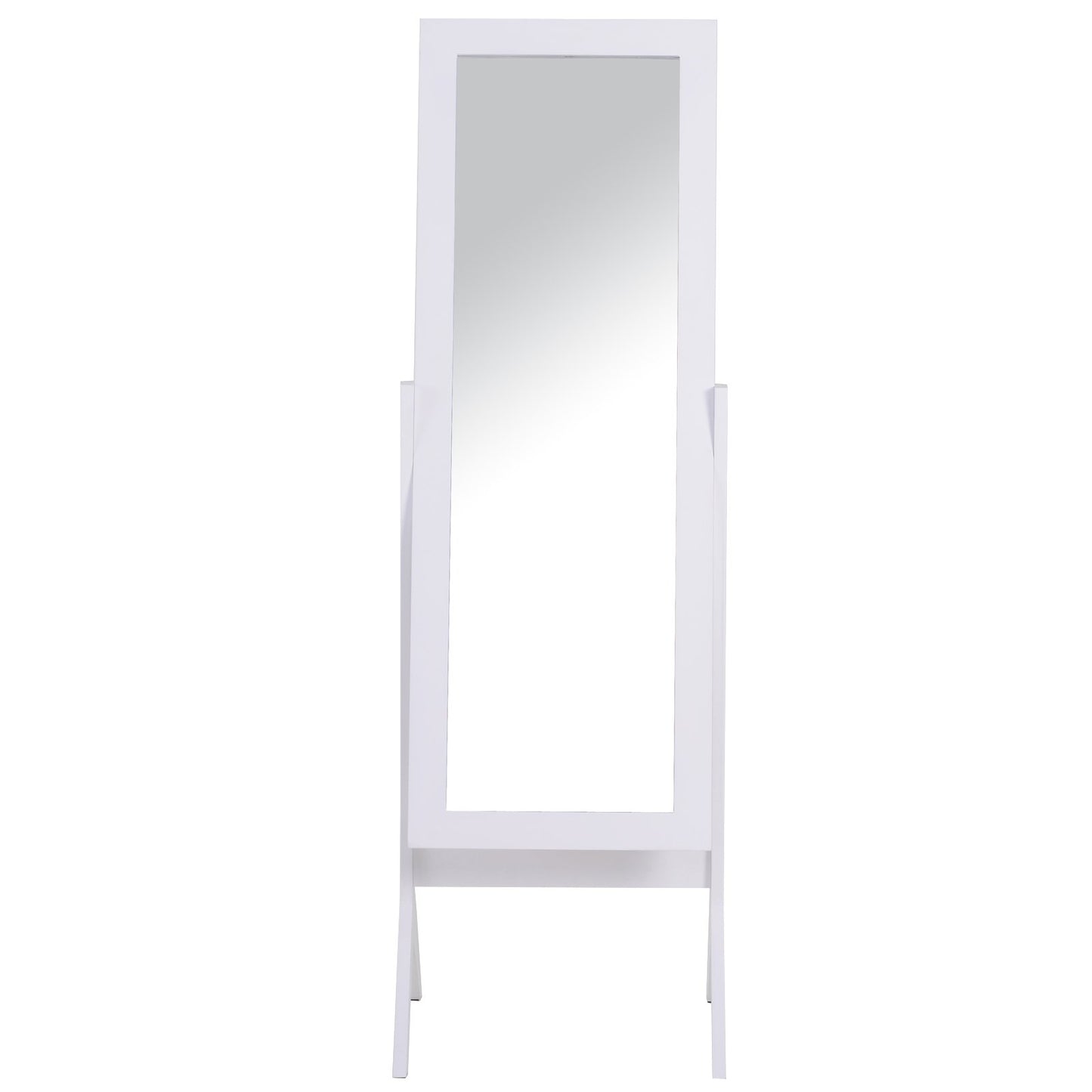 HOMCOM Tall Freestanding Dressing Mirror w/Adjustable Tilt White