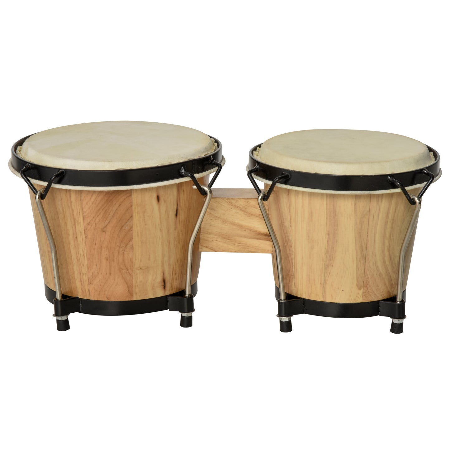 HOMCOM Sheepskin Bongo Drums w/ Tuning Wrench