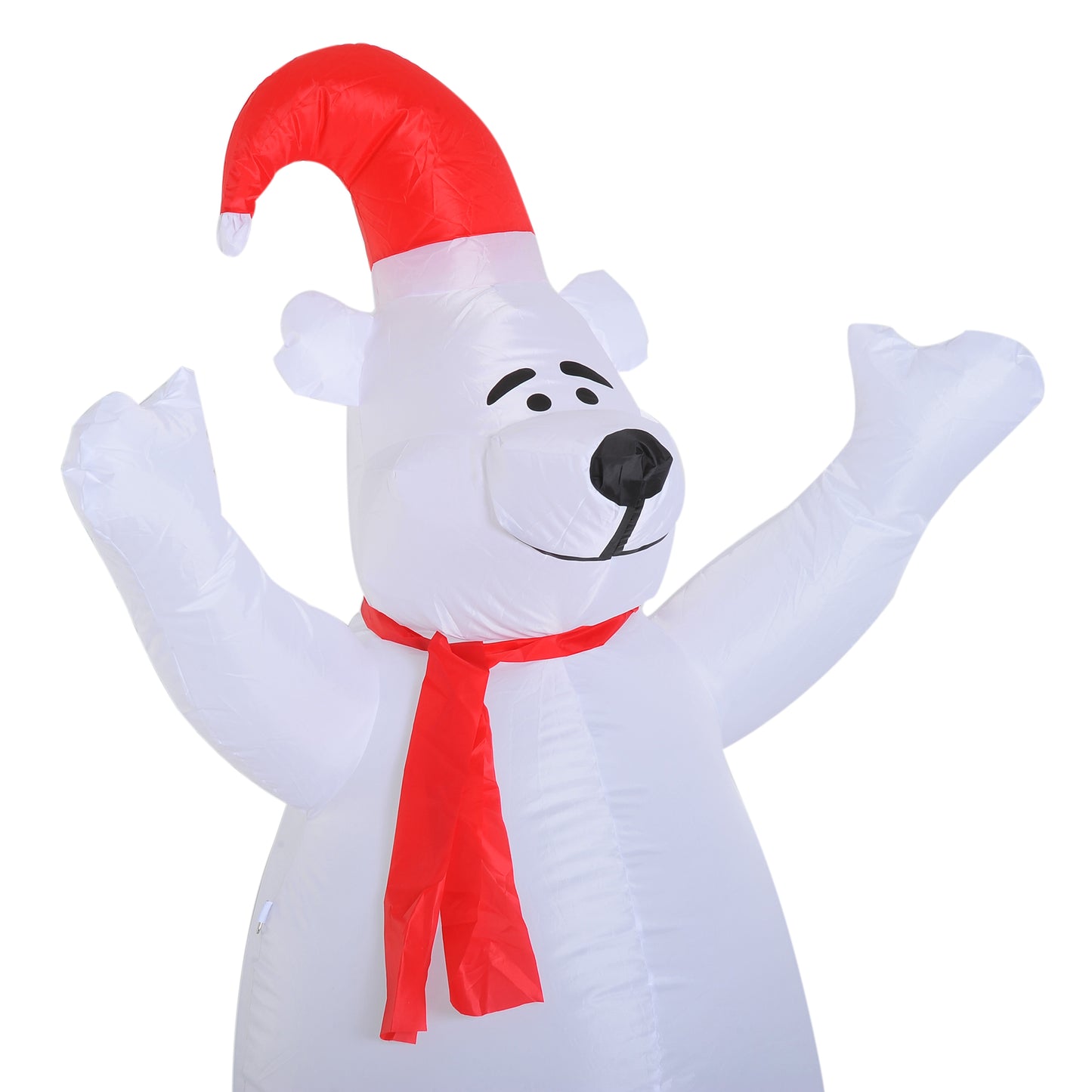 HOMCOM 6ft Inflatable Bear Decoration W/LED Lights, Polyester-Multicolour