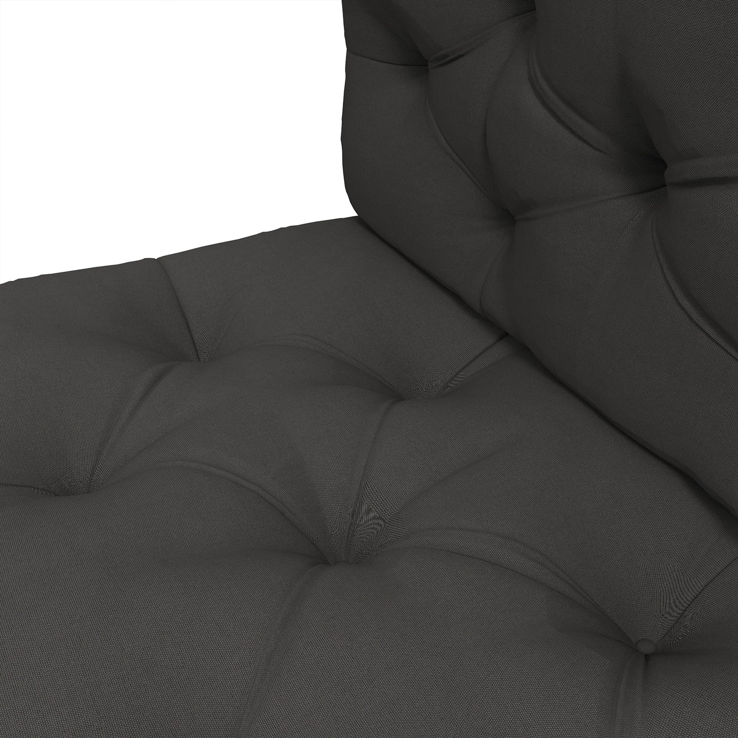 Outsunny 2 Seater Pallet Seat Cushions Back Pillows Replacement, Patio Chair Cushions Set for Indoor Outdoor, Charcoal Grey