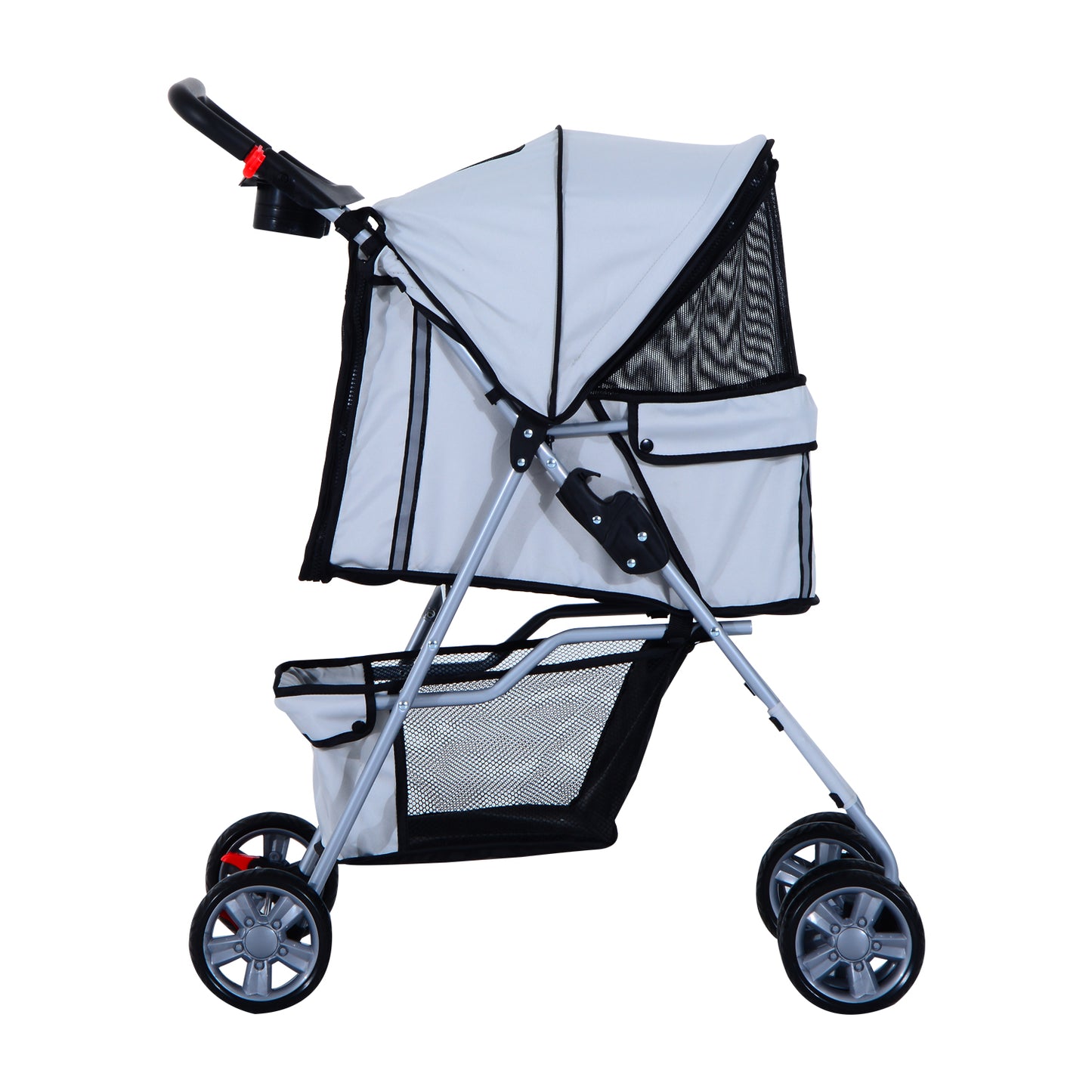 PawHut Dogs 600D Oxford Cloth Pram Grey - Suitable for Small Pets