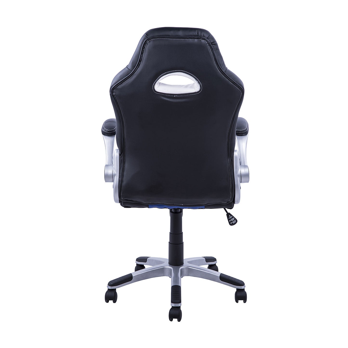 HOMCOM PU Leather Racing Office Chair-Black/Blue/White