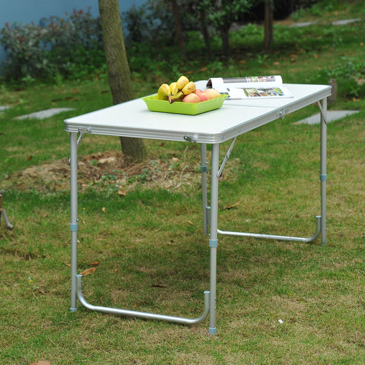 Outsunny Portable Aluminum Foldable Table