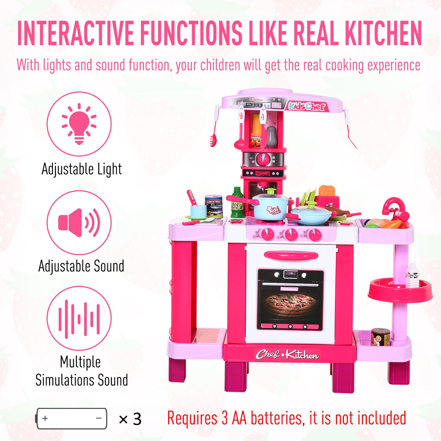 Kitchen play set cheap with light and sound