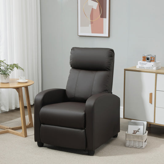 HOMCOM Recliner Sofa Chair PU Leather Massage Armcair w/ Remote Control, Brown