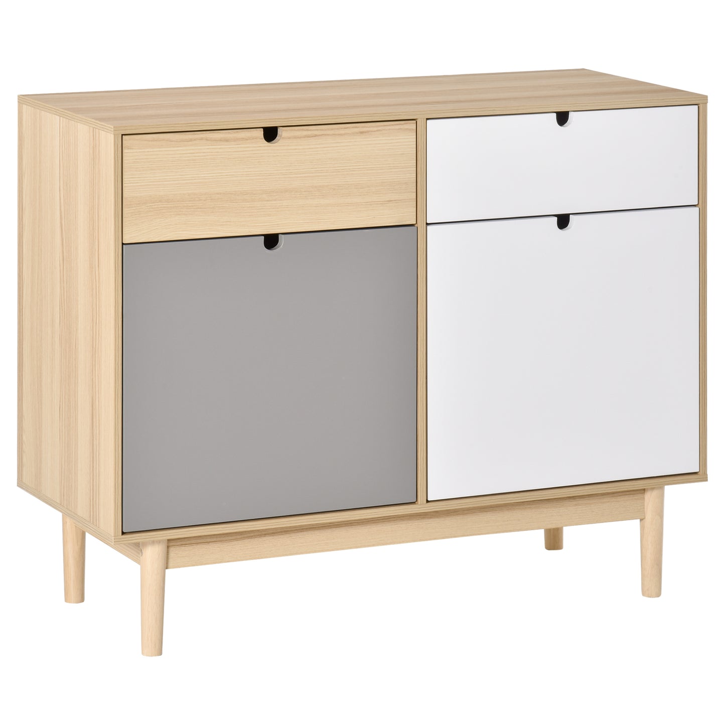 HOMCOM Sideboard Storage Cabinet Kitchen Cupboard with Drawers for Bedroom, Living Room