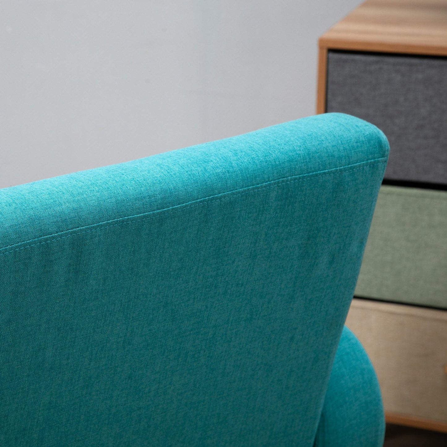 HOMCOM Nordic Armchair Sofa Chair, 72W x 77D x 93Hcm-Teal