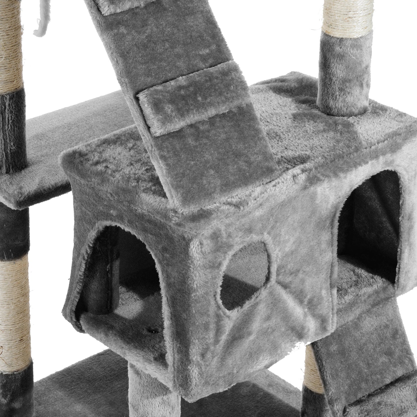 PawHut Cat Tree Scratching House, Activity Play Centre