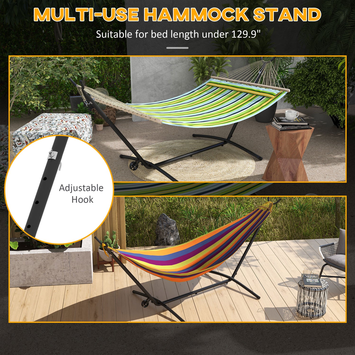 Hammock stand with wheels best sale