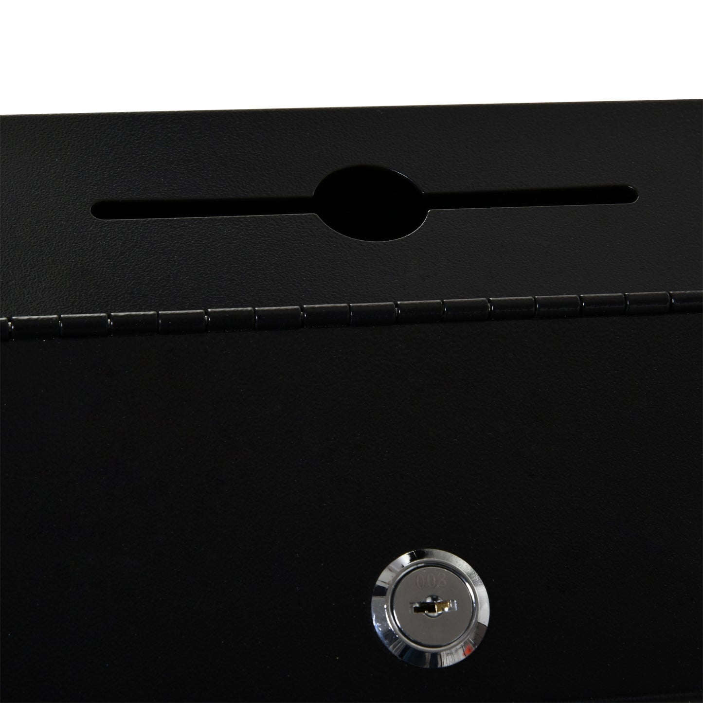 HOMCOM Steel Lockable Letter Box w/ Compartments Black
