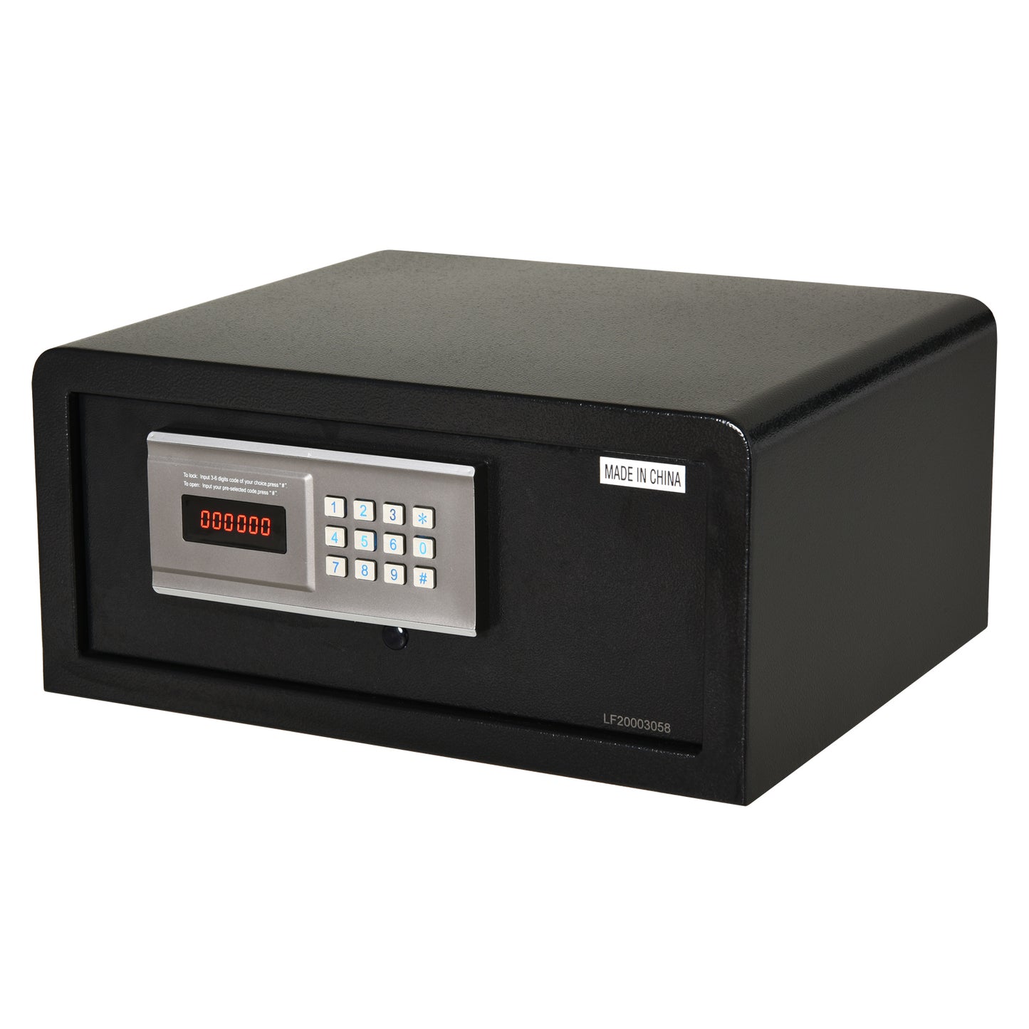 HOMCOM Steel LED Electronic Safe Black