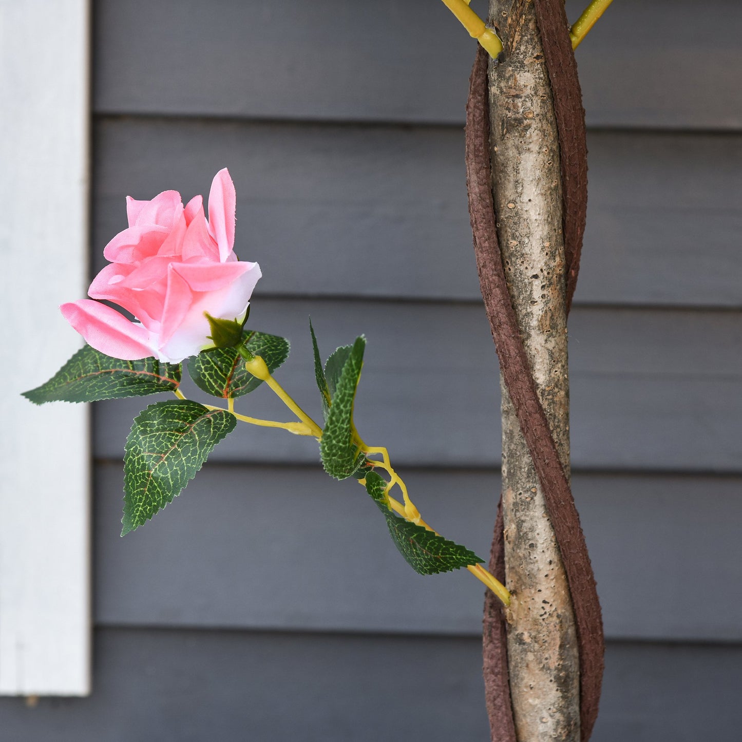 Outsunny Artificial Camellia Plant Realistic Fake Tree Potted Home Office 90cm Pink