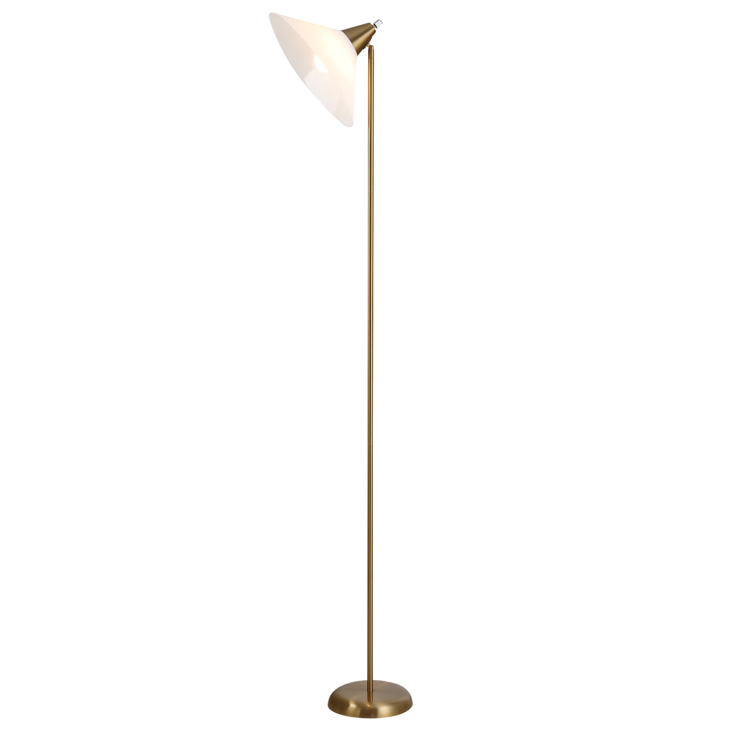 HOMCOM Steel Flexible Rotation Floor Lamp Gold
