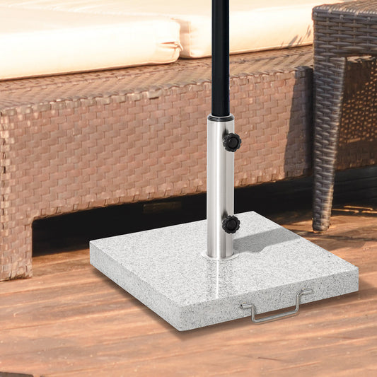 Outsunny 30 kg Marble Umbrella Base-Hemp Grey