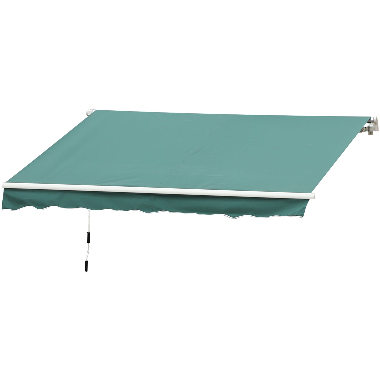 Outsunny Manual Retractable Awning, 3x2.5 m-Dark Green