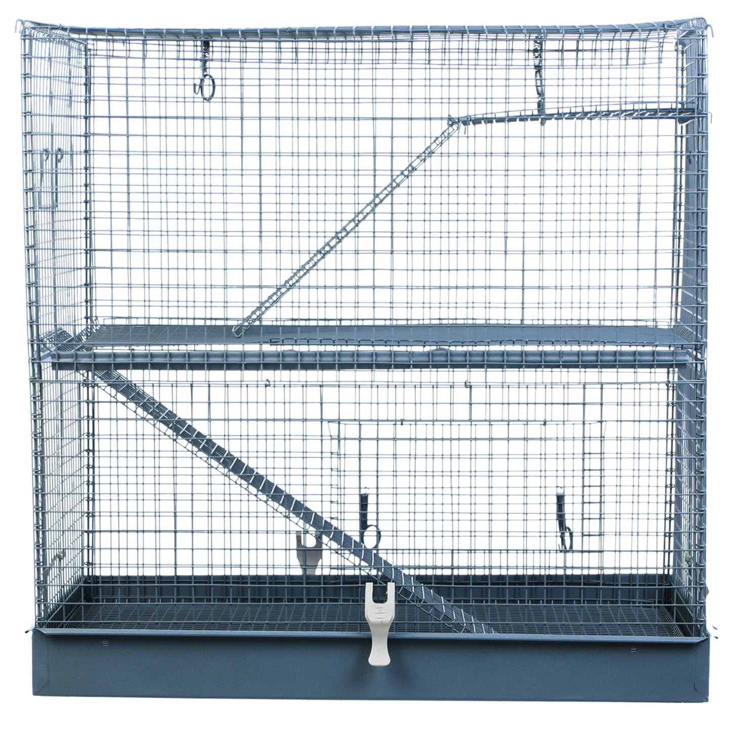 PawHut 3-Level Hamster Cage, 71.5Lx44.5Wx69H cm-Metal Wire