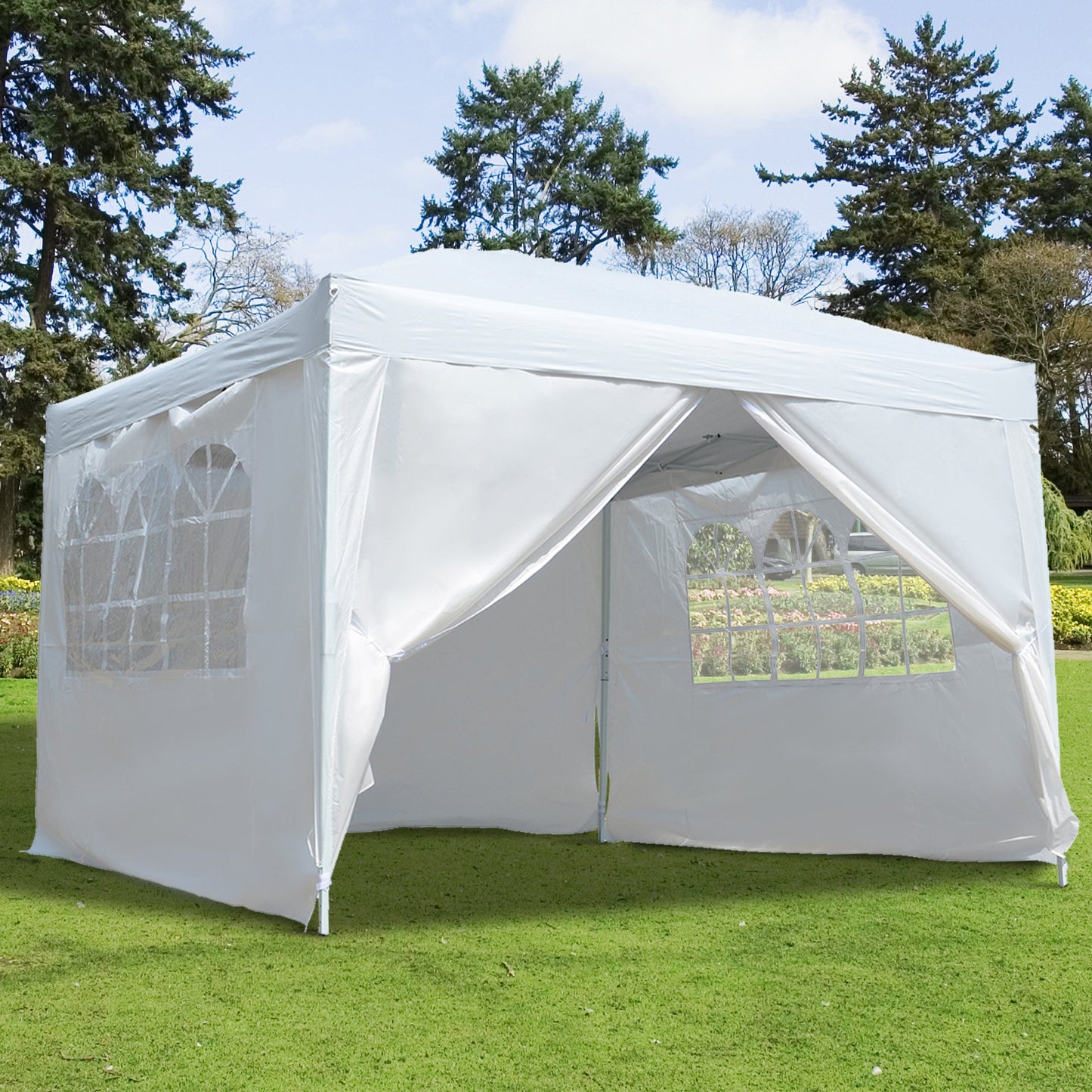 Outsunny Pop-Up Gazebo Marquee, 3x3 m-White