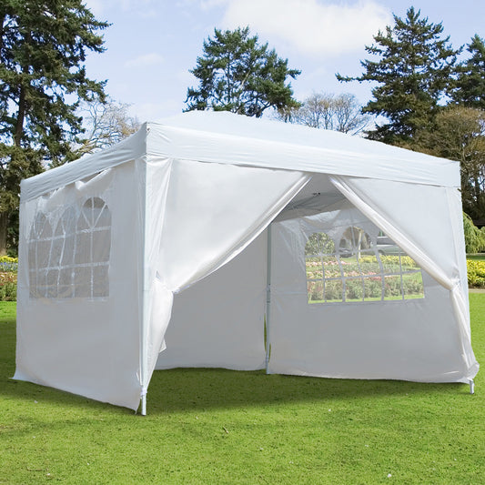 Outsunny Pop-Up Gazebo Marquee, 3x3 m-White