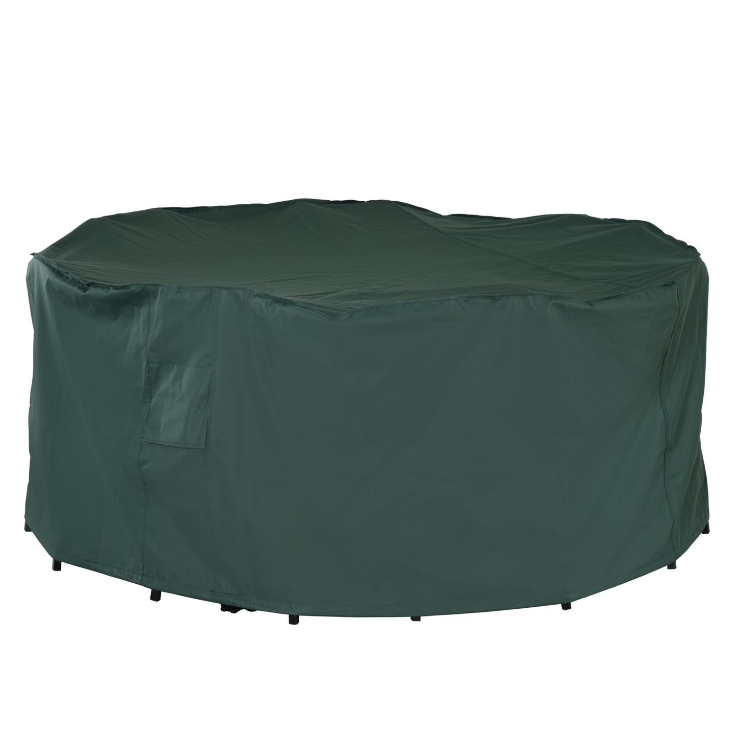 Outsunny PVC Coated Large Round 600D Waterproof Outdoor Furniture Cover Green