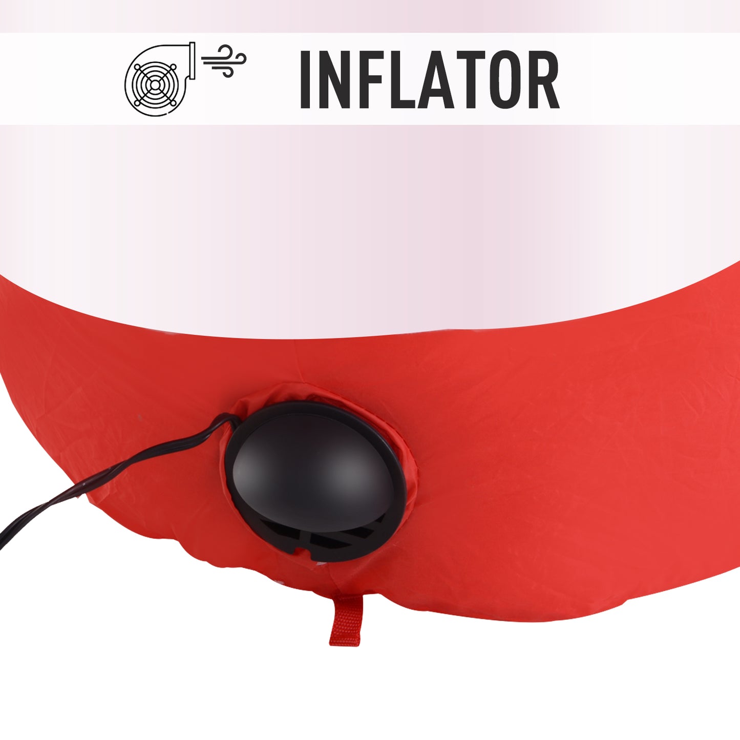 HOMCOM Christmas Inflatable Santa Claus Outdoor Home Seasonal Decoration w/ LED Light