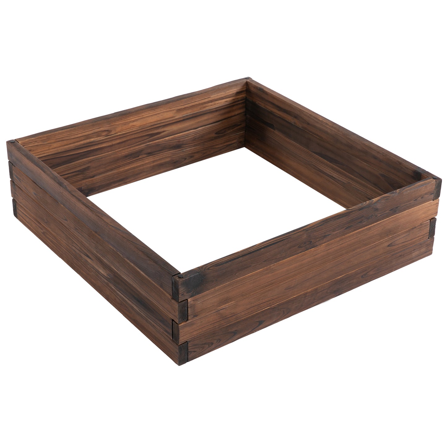 Outsunny Wooden Raised Garden Bed Planter Grow Containers Flower Vegetable Pot 80 x 80cm