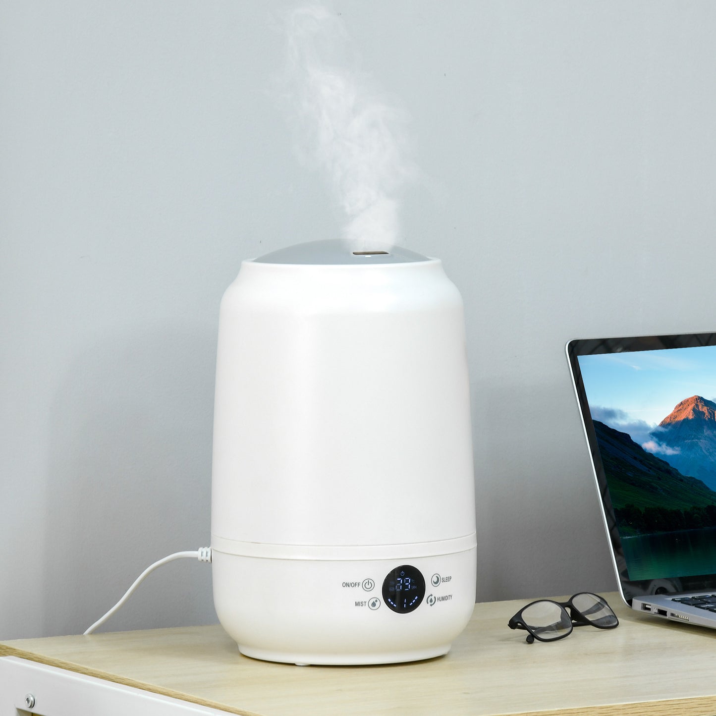 HOMCOM 5L Cool Mist Humidifier Indoor Quiet Air Humidifier w/ 3 Adjustable Mist Mode