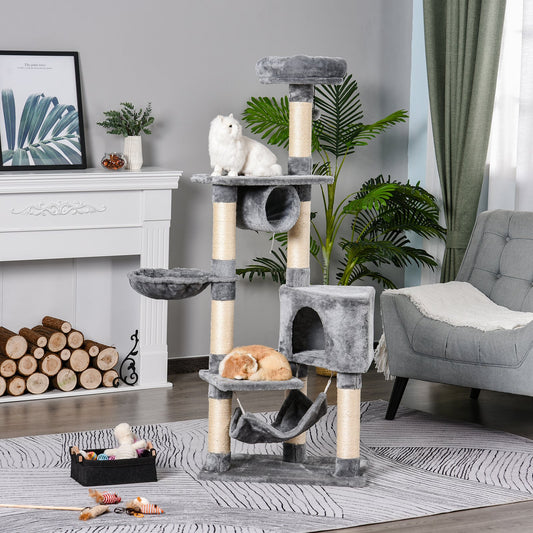PawHut Cat Tree Tower Height 150CM  Kittens Activity Stand House Scratching Posts