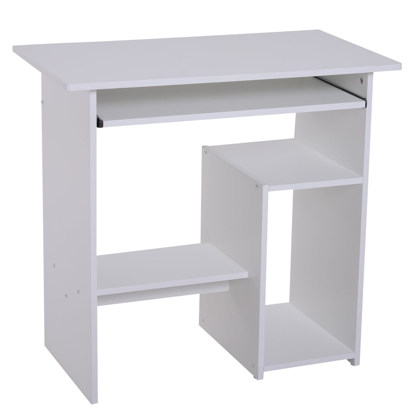 HOMCOM Computer Desk, 80Lx45Wx73.5H cm, Particle board-White