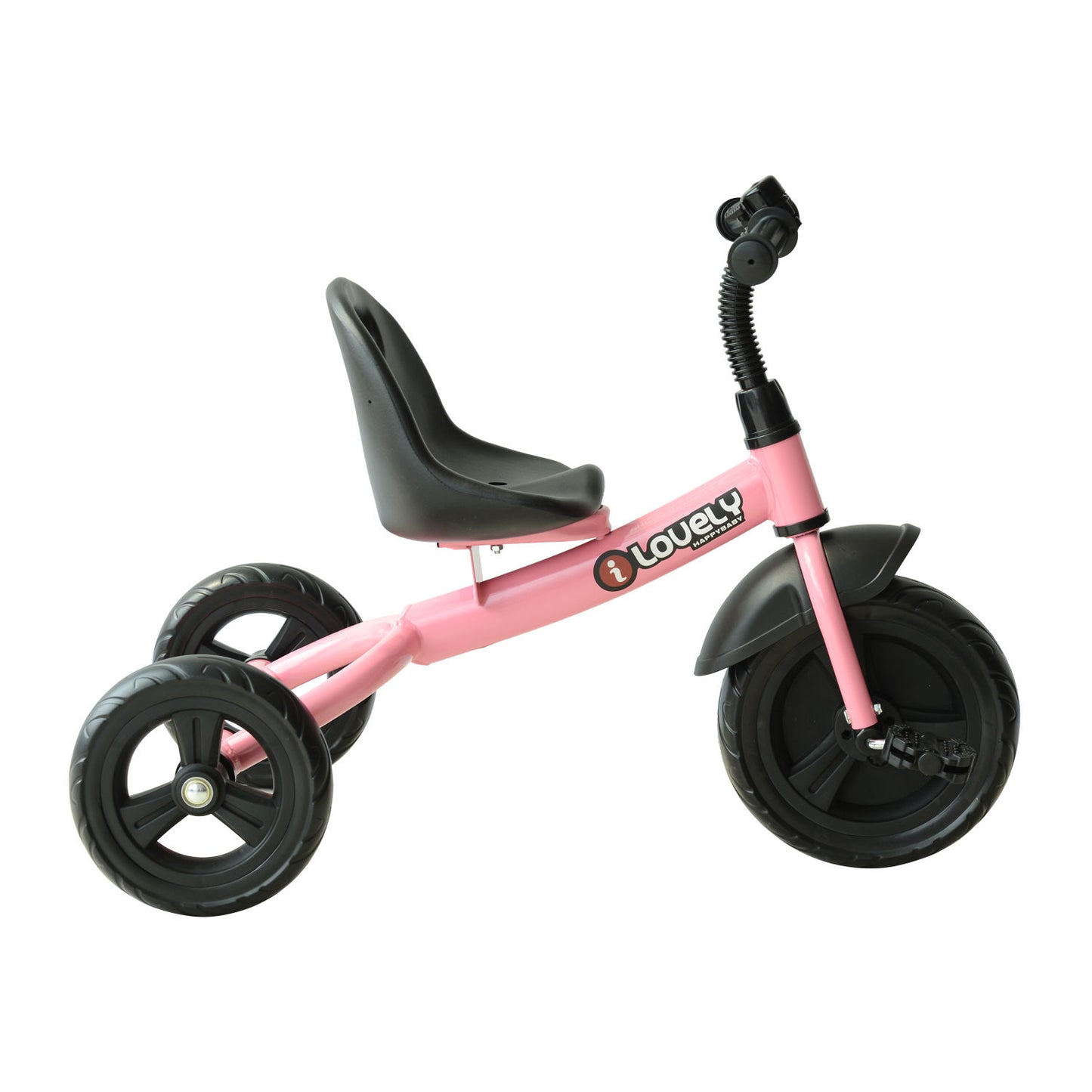 HOMCOM Toddler Three Wheel Plastic Tricycle Bike Pink