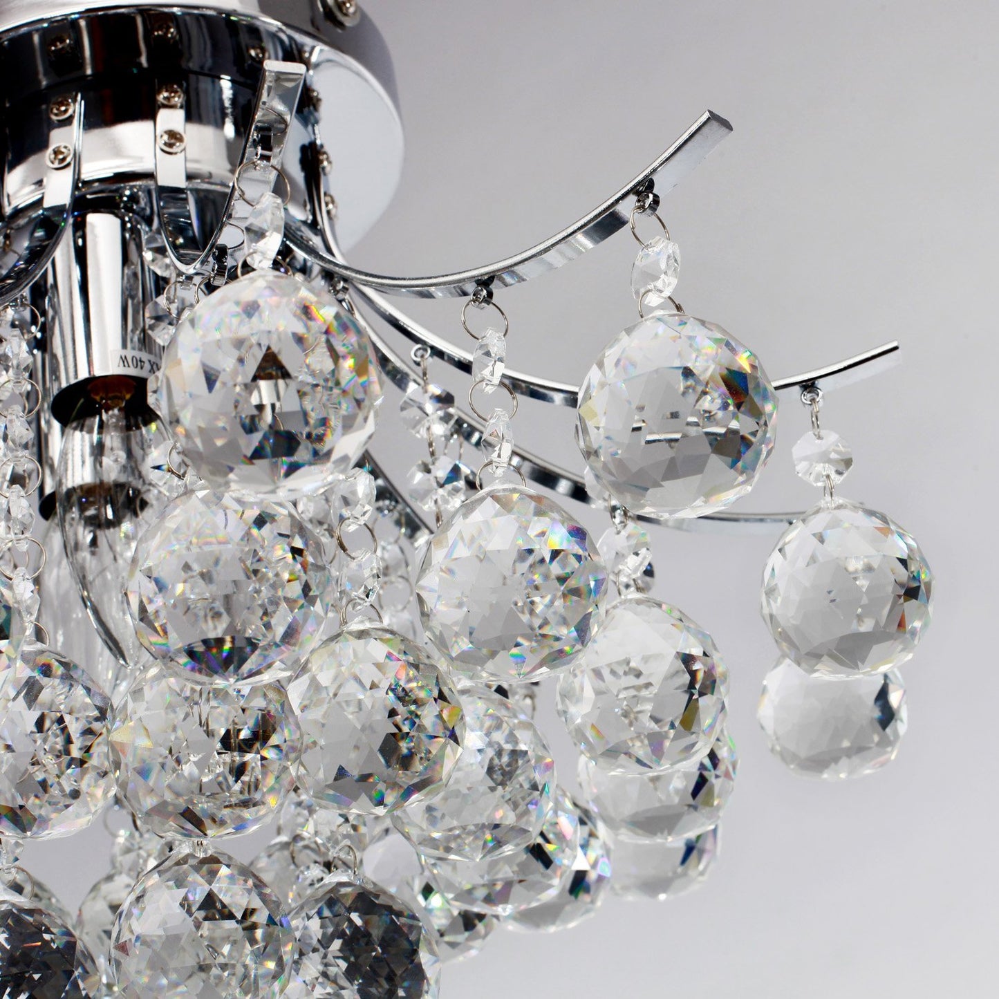 HOMCOM Modern K9 Crystal Ceiling Lighting Chandelier