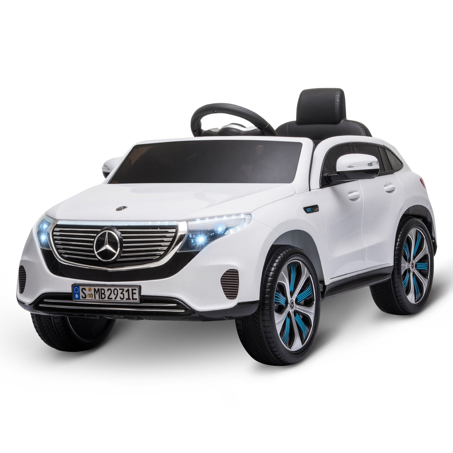 HOMCOM Benz EQC 400 12V Kids Electric Car Ride On Toy w/ Remote Control