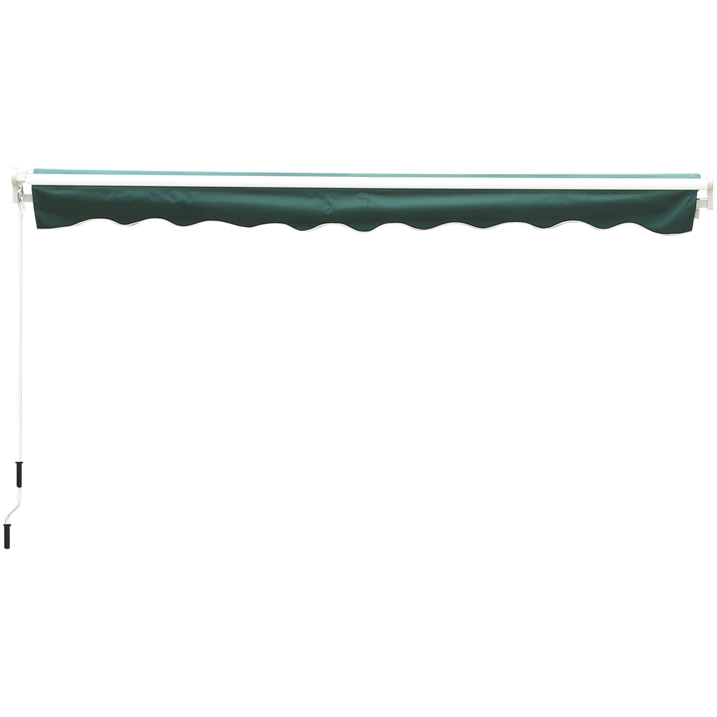 Outsunny Manual Retractable Awning, 3x2.5 m-Dark Green