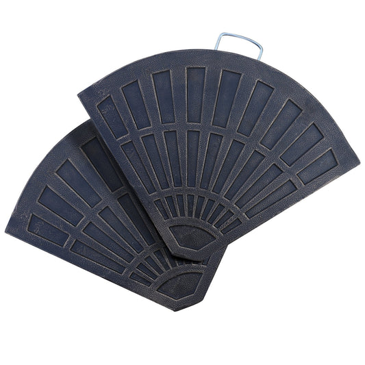 Outsunny Set Of Two Fan-Shaped Parasol Umbrella Weights