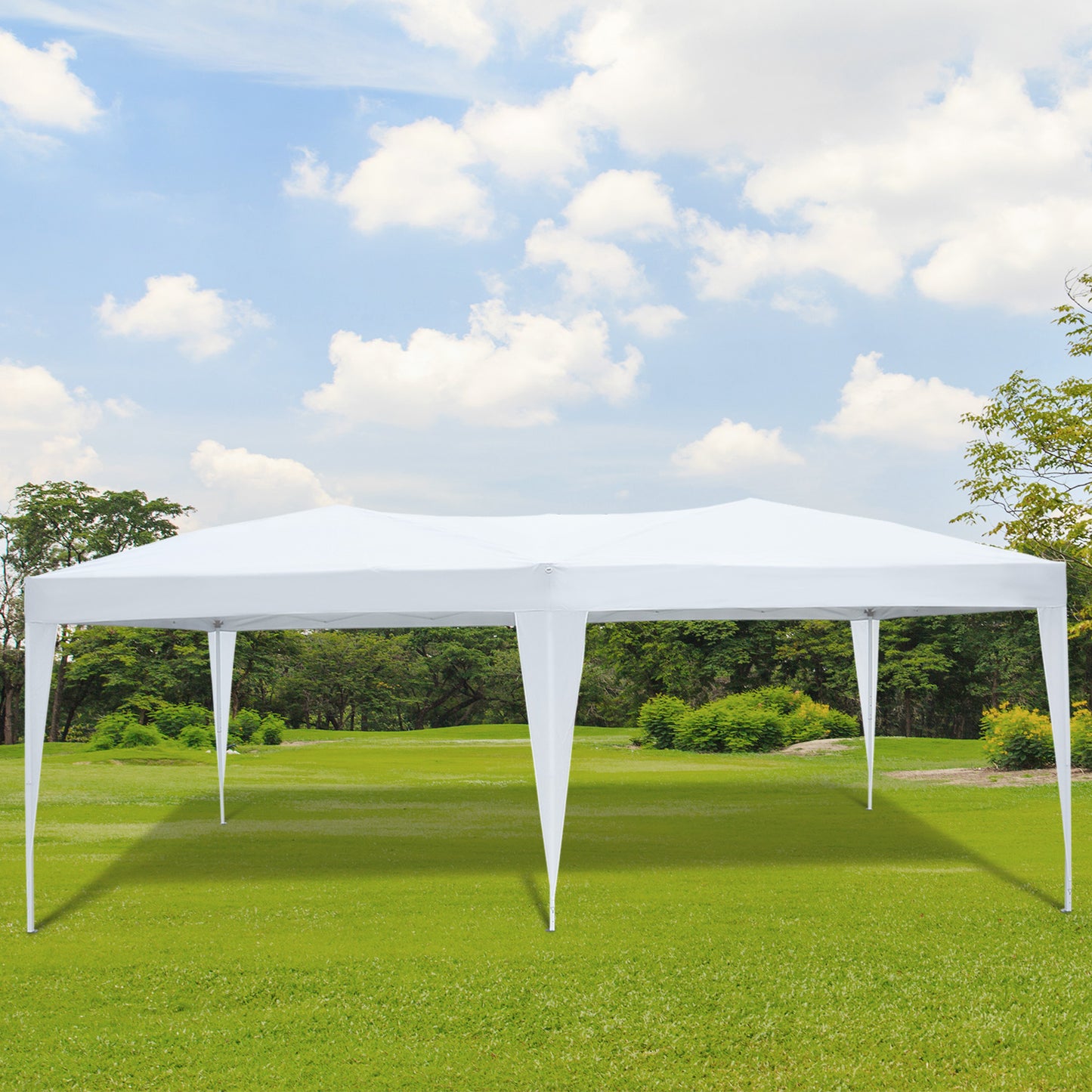 Outsunny 3 X 6M Heavy Duty Waterpoof UV Resistant Pop Up Gazebo Canopy Marquee Party Tent Wedding Awning-White