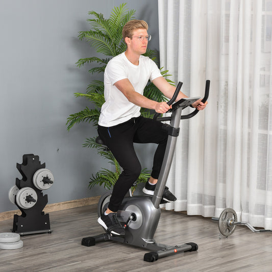 HOMCOM 10-Level Adjust Indoor Magnetic Exercise Bike Cardio Workout Bike Trainer